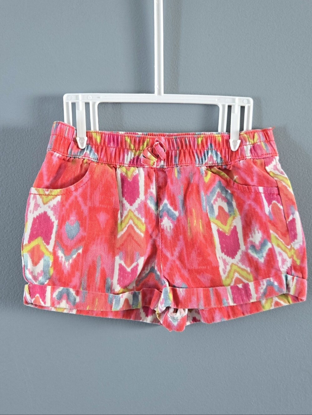 Bright Ikat Patterned Pull-On Shorts 18-24m